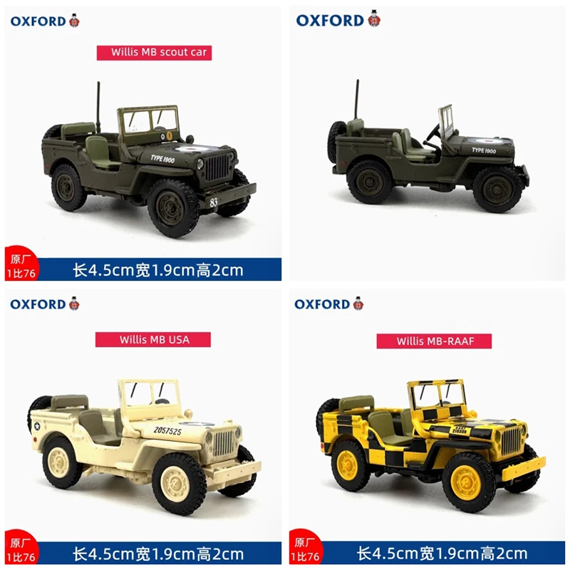 OXFORD 1/76 Scale Willis MB Scout Car Alloy Military Car Model Static Collection Holiday Gifts Toys
OXFORD 1/76 Scale Willis MB Scout Car Alloy Military Car Model Static Collection Holiday Gifts Toys