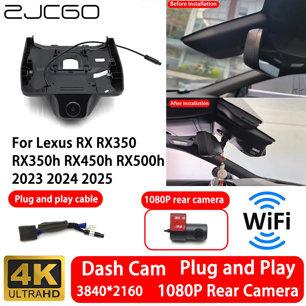 for Lexus RX RX350 RX350h RX450h RX500h 2023 2024 2025 4K 2160P Front Rear Camera Dash Cam Wifi Plug and Play Video Recorde
for Lexus RX RX350 RX350h RX450h RX500h 2023 2024 2025 4K 2160P Front Rear Camera Dash Cam Wifi Plug and Play Video Recorde 