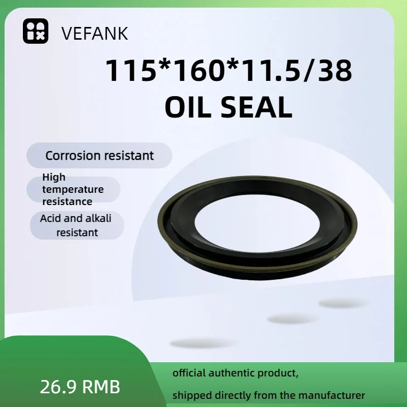 115*160*11.5/38 Oil Seal, Nitrile Rubber (NBR), Rotary Shaft Seal, High Quality, Factory Direct Sales, Oil Resistant
115*160*11.5/38 Oil Seal, Nitrile Rubber (NBR), Rotary Shaft Seal, High Quality, Factory Direct Sales, Oil Resistant
