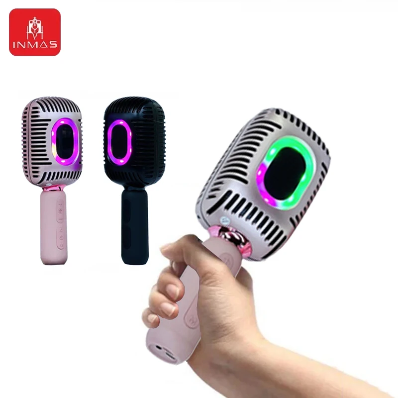 INMAS KMC650 Bluetooth Handheld Microphone Wireless Indoor Karaoke RGB Lighting Speaker for Music Player Singing Recorder KTV
INMAS KMC650 Bluetooth Handheld Microphone Wireless Indoor Karaoke RGB Lighting Speaker for Music Player Singing Recorder KTV