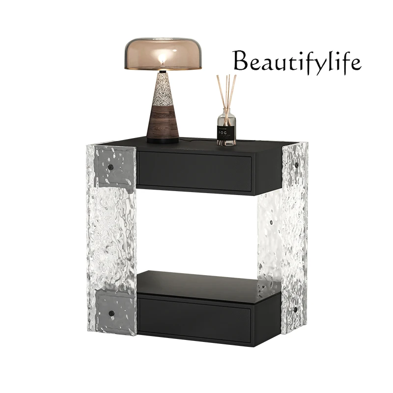 Premium villa solid wood smart bedside table creative left and right acrylic storage cabinet bedroom cabinet
Premium villa solid wood smart bedside table creative left and right acrylic storage cabinet bedroom cabinet
