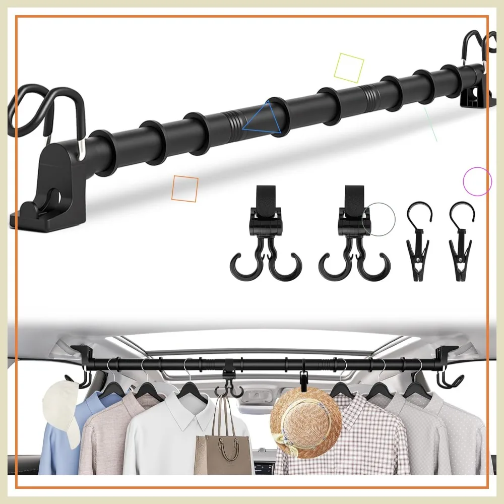 Telescopic Car Clothes Hanger Bar 30-64 inches, Holds 70lbs, Adjustable Clothes Rack for Cars SUVs Travel
Telescopic Car Clothes Hanger Bar 30-64 inches, Holds 70lbs, Adjustable Clothes Rack for Cars SUVs Travel