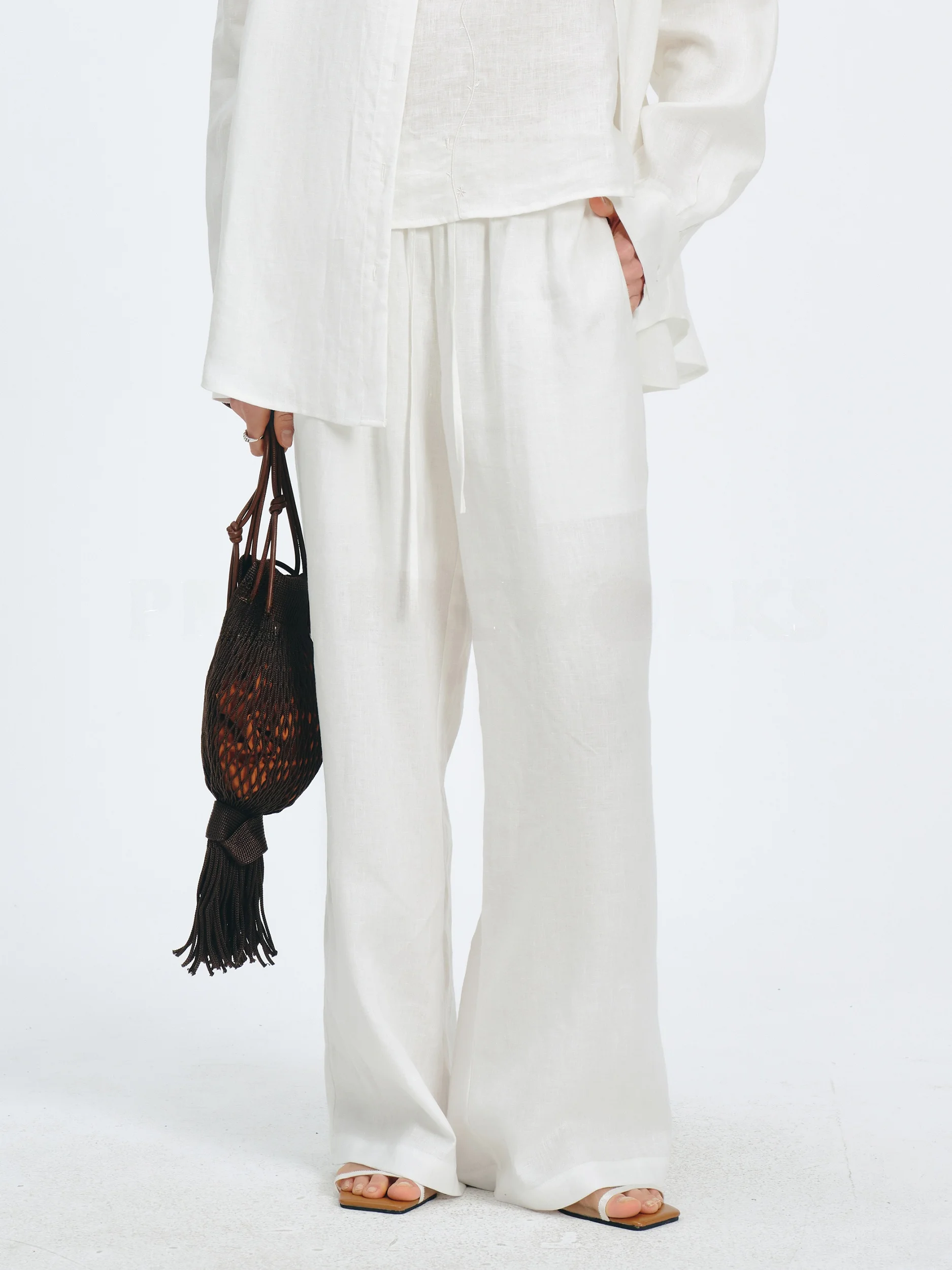 PRE PREWORKS Hanflax Series Casual Loose Fit Drawstring Elastic Waist Straight Leg Long Pants Breathable Drapey Lazy Style
PRE PREWORKS Hanflax Series Casual Loose Fit Drawstring Elastic Waist Straight Leg Long Pants Breathable Drapey Lazy Style