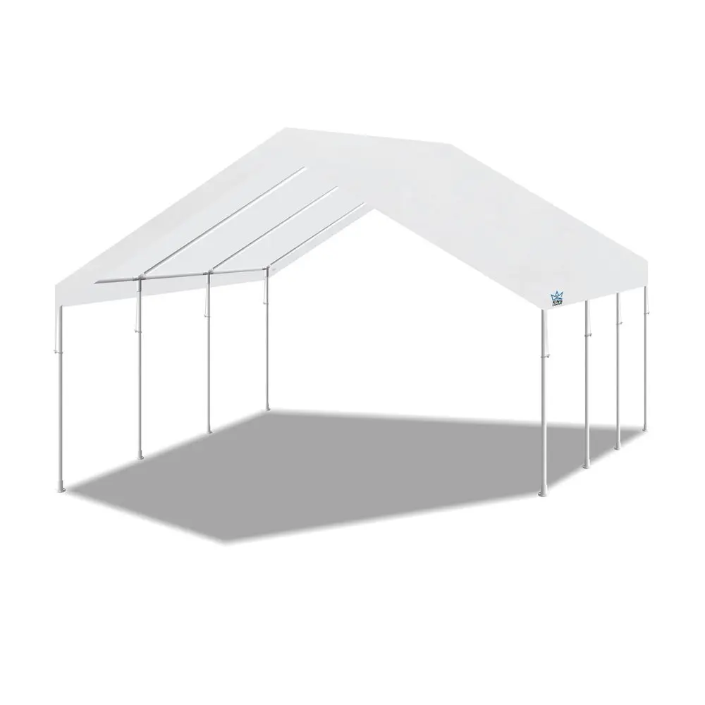 Hercules 18Feet by 20Feet, 2Inch Hammertone Steel Frame w Buttons, 8Leg, Carport, White
Hercules 18Feet by 20Feet, 2Inch Hammertone Steel Frame w Buttons, 8Leg, Carport, White