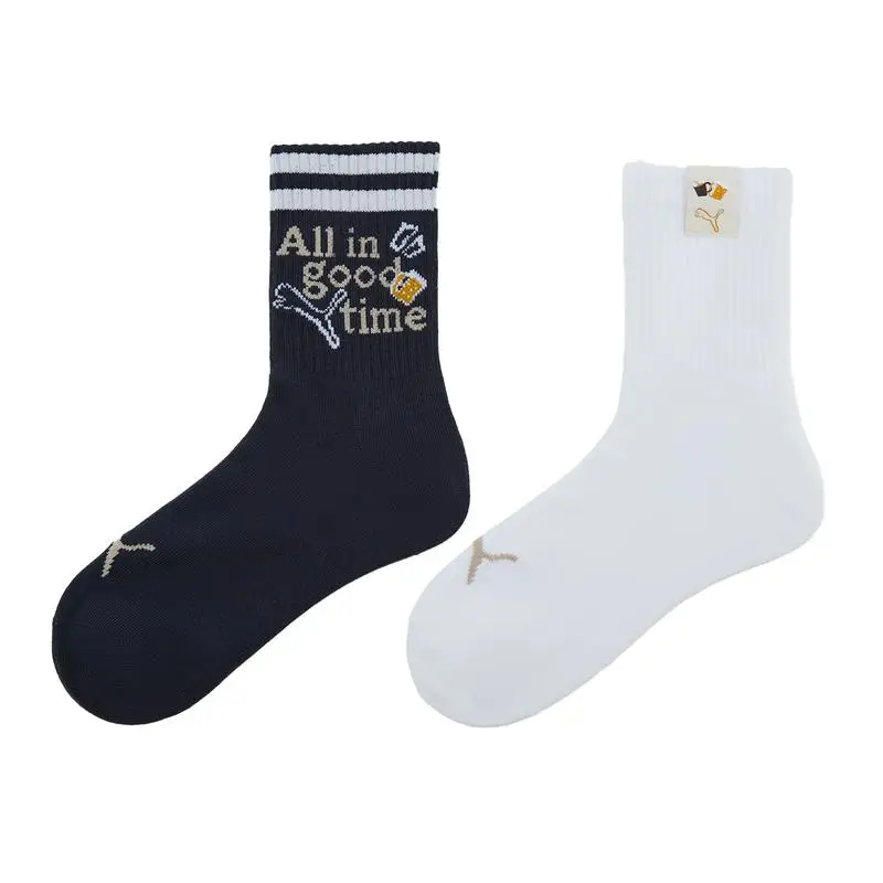 Puma Two Pairs of White and Black Sports Casual Long Socks Men's Socks Women's Socks 94742801
Puma Two Pairs of White and Black Sports Casual Long Socks Men's Socks Women's Socks 94742801