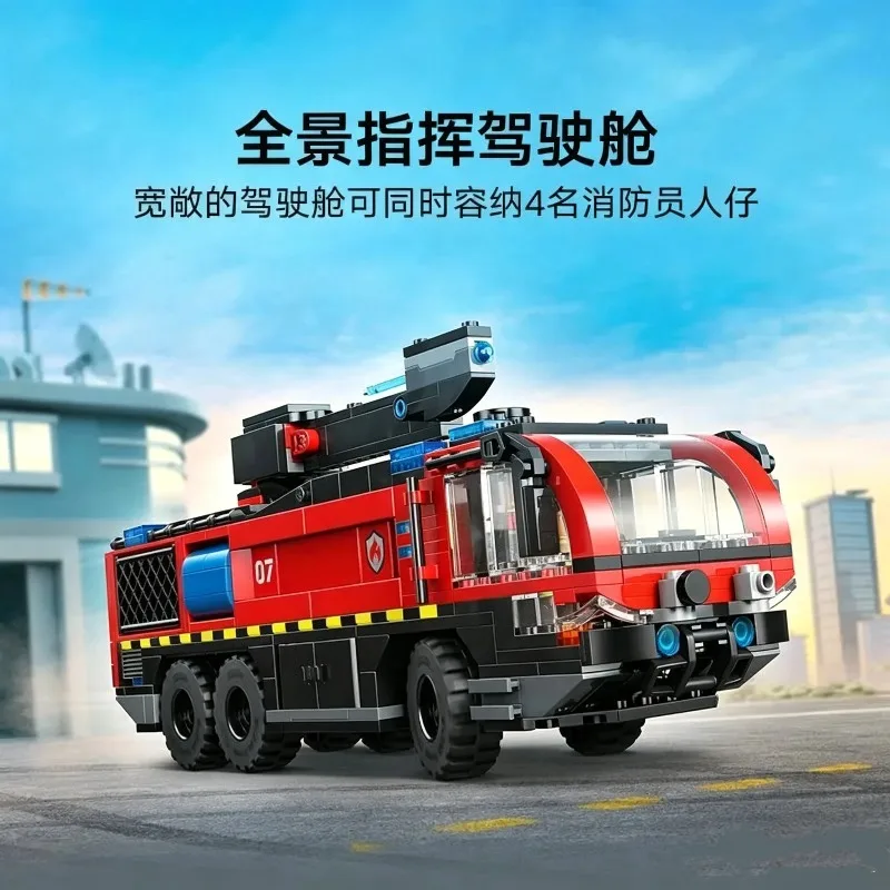 New Airport Fire Truck Fireman Car Building Blocks Compatible 60499 MOC Sets City Series Bricks Toys for Kids Assembling Gift
New Airport Fire Truck Fireman Car Building Blocks Compatible 60499 MOC Sets City Series Bricks Toys for Kids Assembling Gift