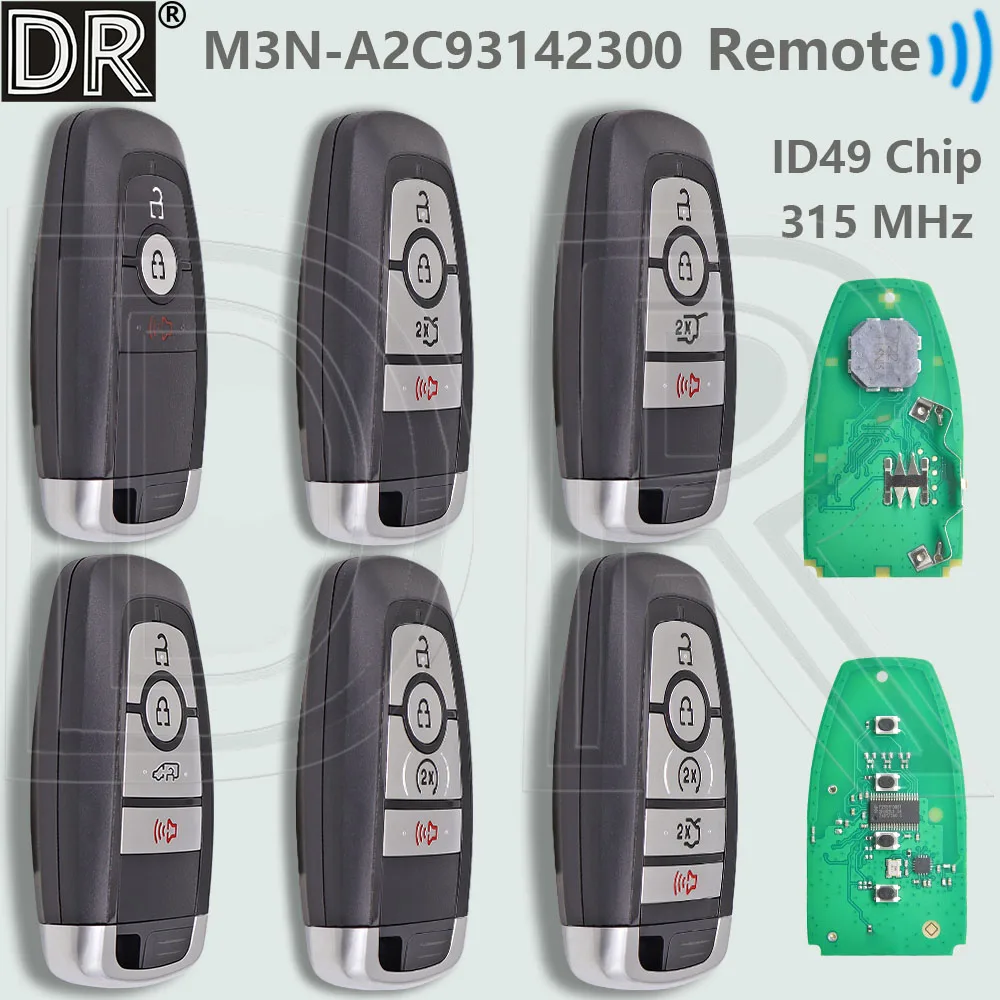 DR M3N-A2C93142300 ID49 315MHz Car Remote Key For Frod Explorer Eco Sport Edgs F Series Fusion Mustang Shelby Cobra GT350
DR M3N-A2C93142300 ID49 315MHz Car Remote Key For Frod Explorer Eco Sport Edgs F Series Fusion Mustang Shelby Cobra GT350