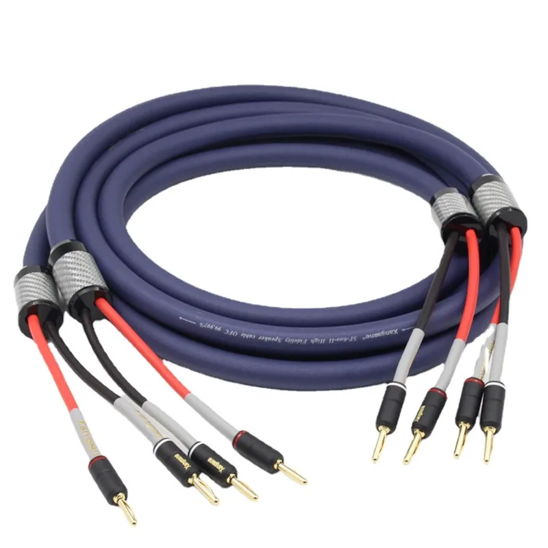 A Pair Audiophile 5.5mm X2 OFC Core Speaker Cable + Gold Plated Banana Plug with Carbon Fibre Noise Elimination
A Pair Audiophile 5.5mm X2 OFC Core Speaker Cable + Gold Plated Banana Plug with Carbon Fibre Noise Elimination
