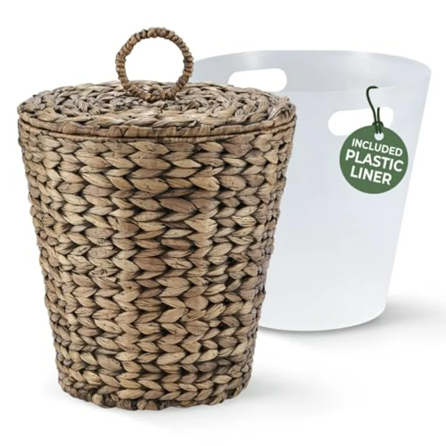 Мусорное ведро из черного плетеного материала объемом 3 галлона с крышкой и вкладышем для кухни и ванной комнаты, прочный плетеный материал, компактный дизайн, легко чистится
Мусорное ведро из черного плетеного материала объемом 3 галлона с крышкой и вкладышем для кухни и ванной комнаты, прочный плетеный материал, компактный дизайн, легко чистится