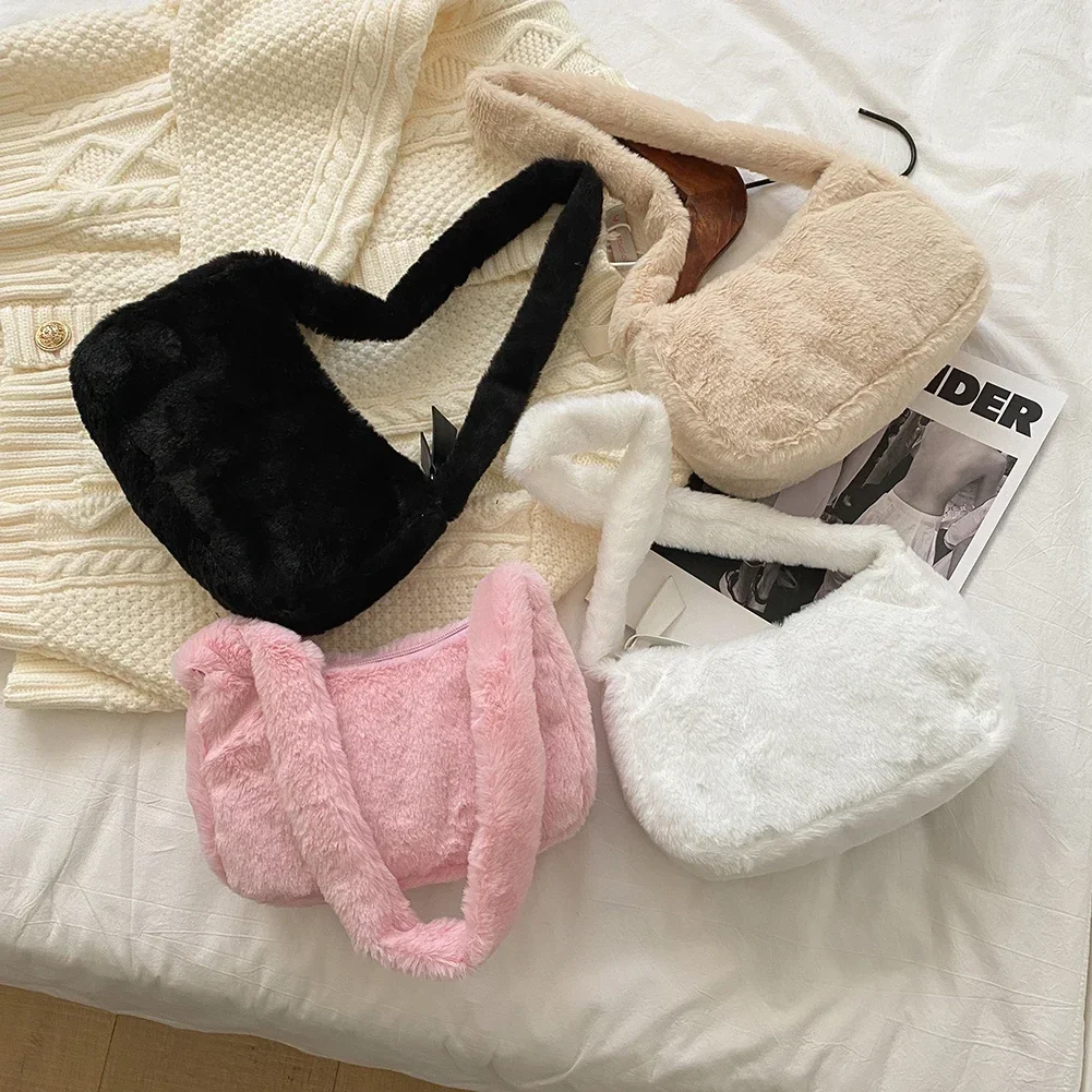 Fashion New Plush Fluffy Shoulder Crossbody Handbags Vintage Women Solid Color Underarm Bag Portable Square Travel Street Purse
Fashion New Plush Fluffy Shoulder Crossbody Handbags Vintage Women Solid Color Underarm Bag Portable Square Travel Street Purse