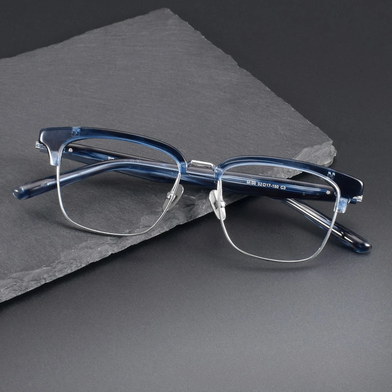 180° Flip-Top Eyewear M-96 Square Pure Titanium Glasses Frame Men Luxury Vintage Handmade Acetate Prescription Eyeglasses Frame
180° Flip-Top Eyewear M-96 Square Pure Titanium Glasses Frame Men Luxury Vintage Handmade Acetate Prescription Eyeglasses Frame