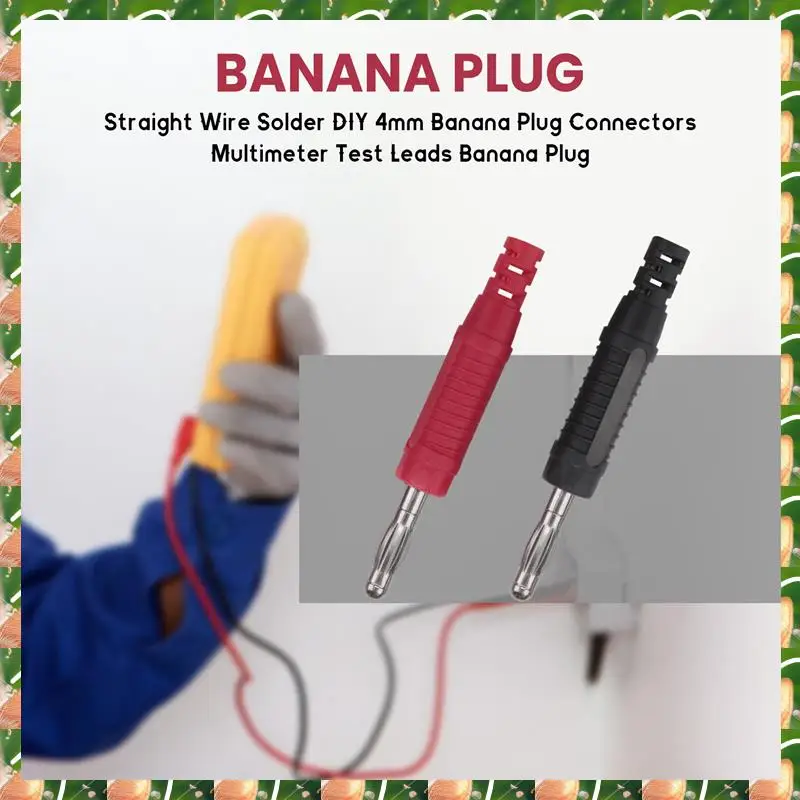 JAJA 10Pcs 4Mm Banana Plugs Solder DIY Banana Plug Male Connectors Adapters For Multimeter Test Leads Probes
JAJA 10Pcs 4Mm Banana Plugs Solder DIY Banana Plug Male Connectors Adapters For Multimeter Test Leads Probes