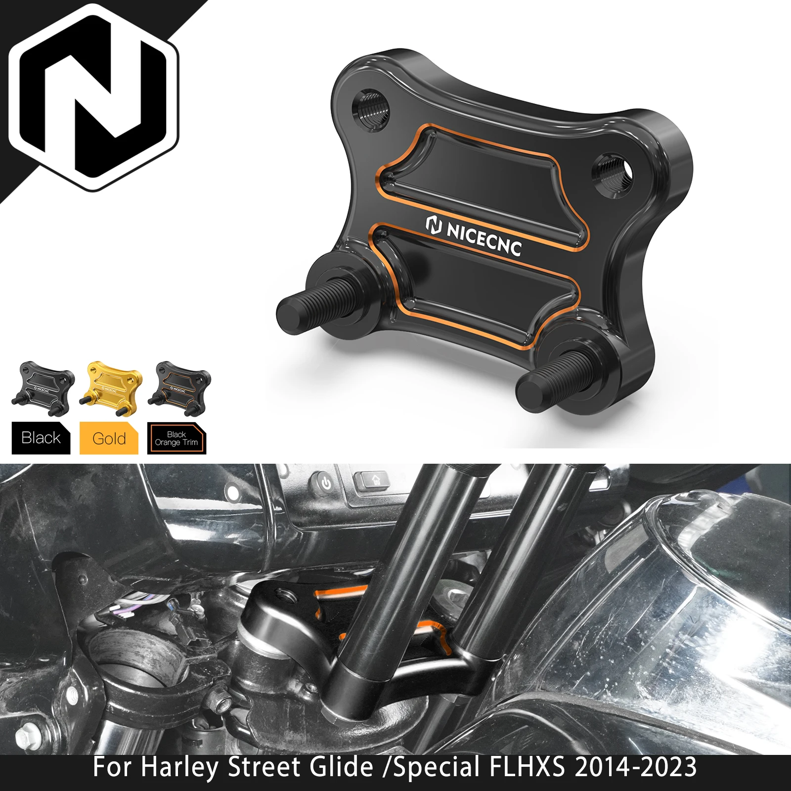 Handlebar Riser Pull Back Plate For Harley Street Glide /Special FLHXS 2014-2023 Tri Glide Ultra CVO Tri Glide Ultra Limited
Handlebar Riser Pull Back Plate For Harley Street Glide /Special FLHXS 2014-2023 Tri Glide Ultra CVO Tri Glide Ultra Limited
