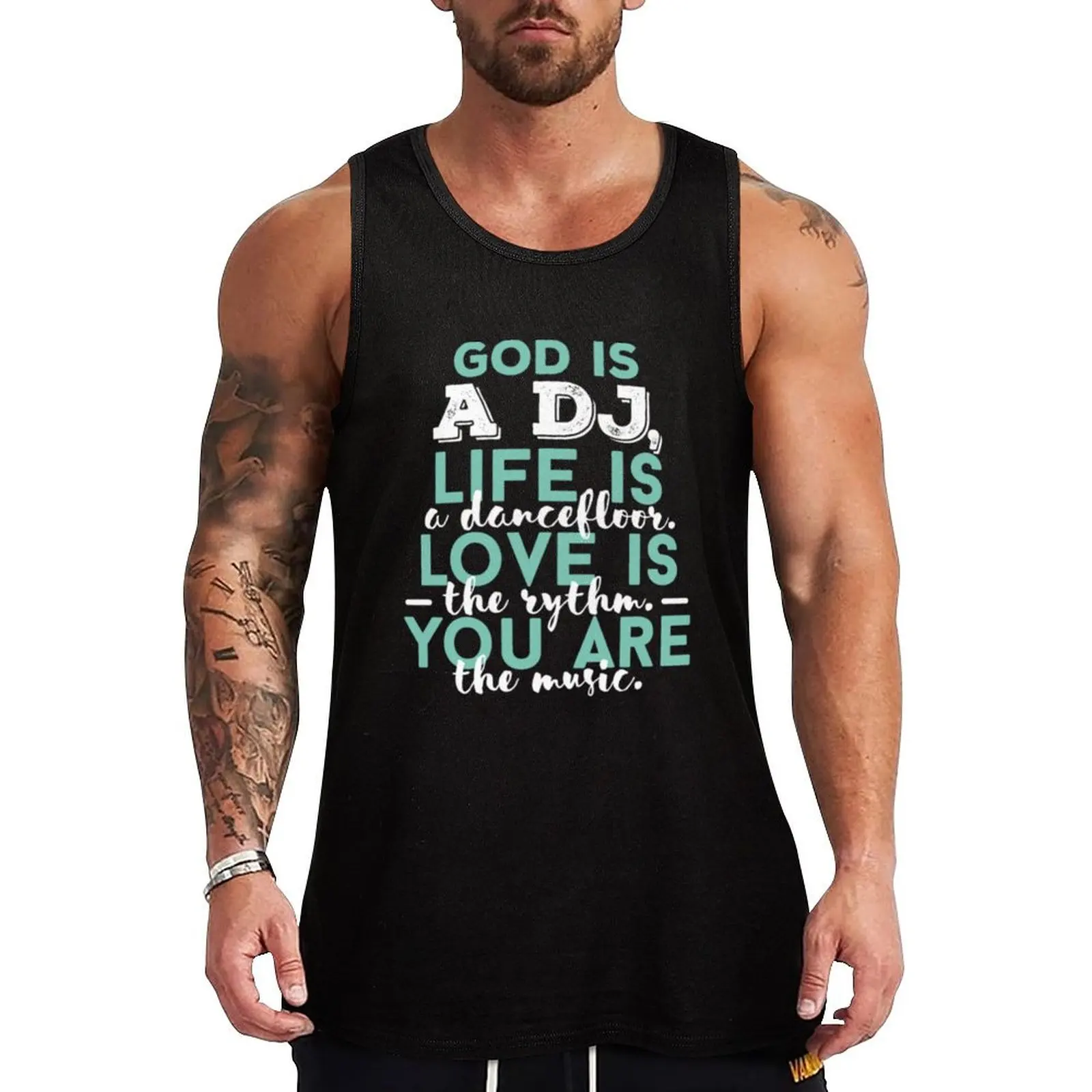 DJ - God is a DJ, life is a dancefloor. Love is th Tank Top Basic Athletic Tank Top Cotton Casual Everyday Shirt
DJ - God is a DJ, life is a dancefloor. Love is th Tank Top Basic Athletic Tank Top Cotton Casual Everyday Shirt