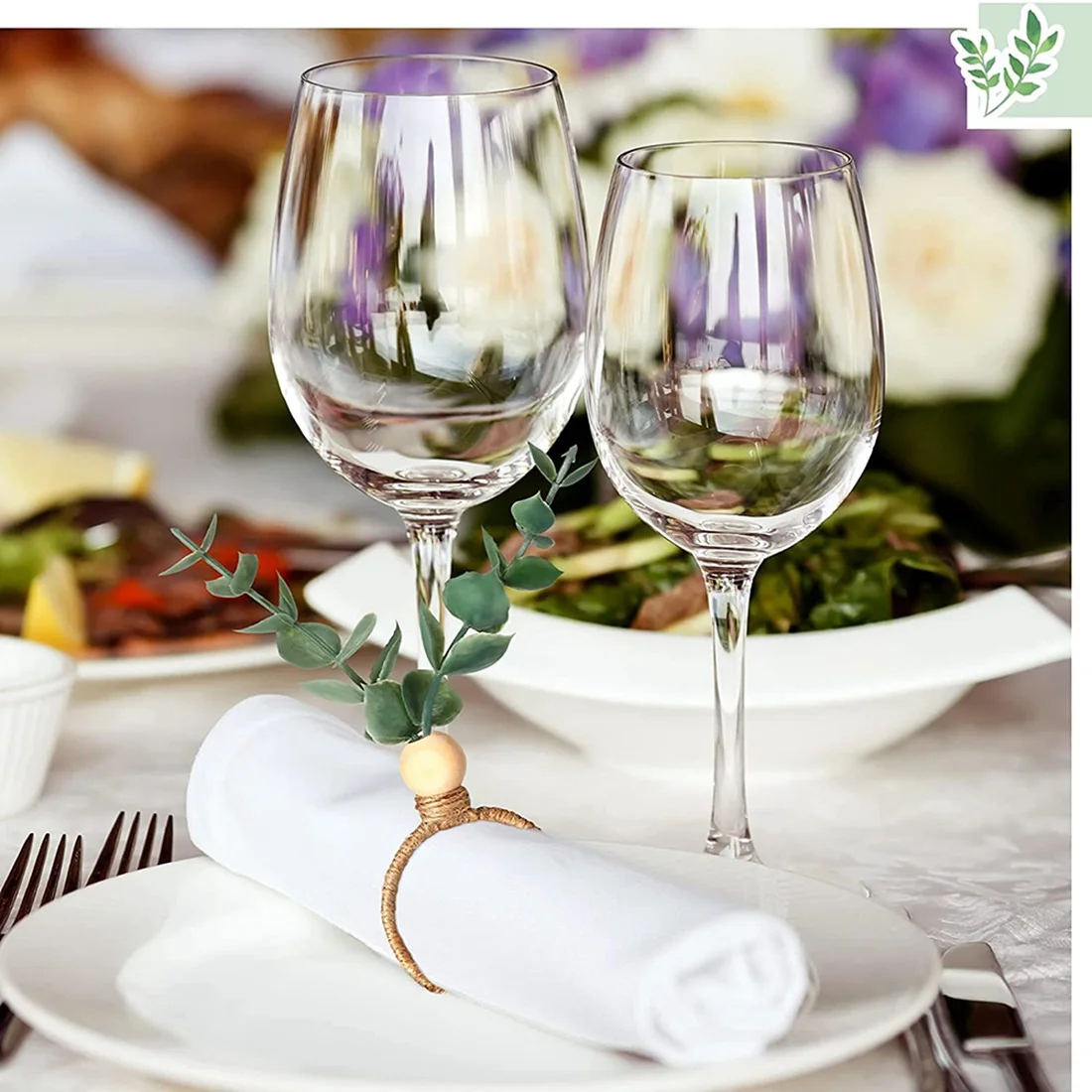 6 Pieces Eucalyptus Napkin Rings Handmade Wooden Beads Home Decor Faux Greenery Napkin Holders for Weddings Party Etc
6 Pieces Eucalyptus Napkin Rings Handmade Wooden Beads Home Decor Faux Greenery Napkin Holders for Weddings Party Etc