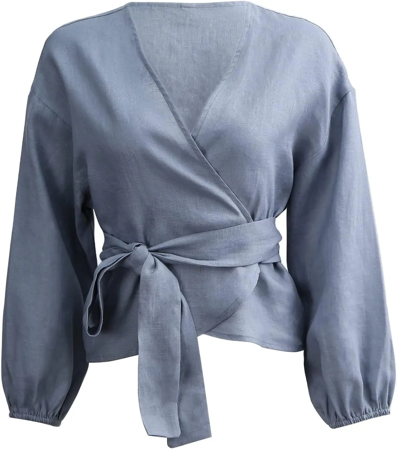 100% Linen Casual Women's Long-sleeved V-neck Wrap Self-lacing Shirt Waist Drawstring Shirt
100% Linen Casual Women's Long-sleeved V-neck Wrap Self-lacing Shirt Waist Drawstring Shirt