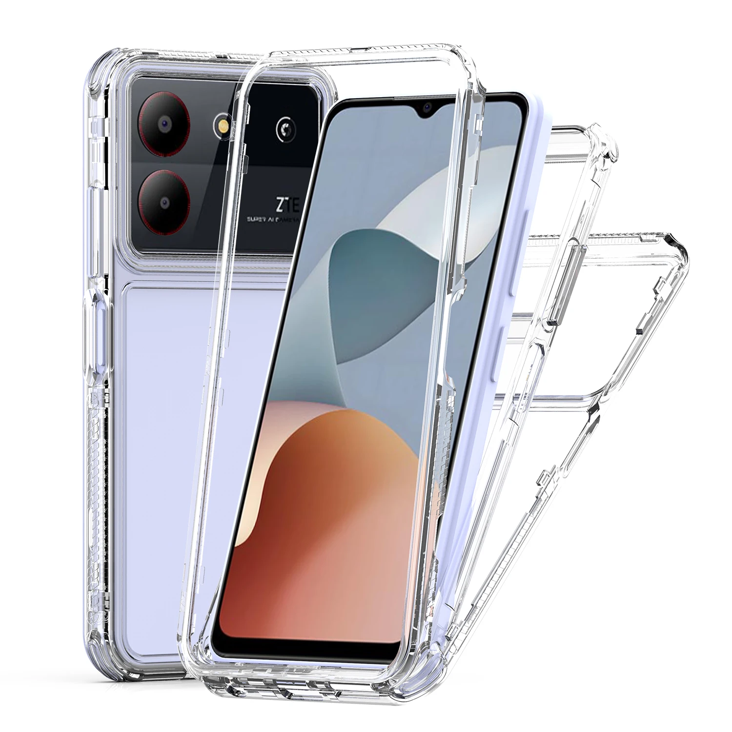 3 in 1 Protection Case For ZTE Blade V60/A35 Clear Acrylic Silicone Back Cover Capa Funda coque
3 in 1 Protection Case For ZTE Blade V60/A35 Clear Acrylic Silicone Back Cover Capa Funda coque