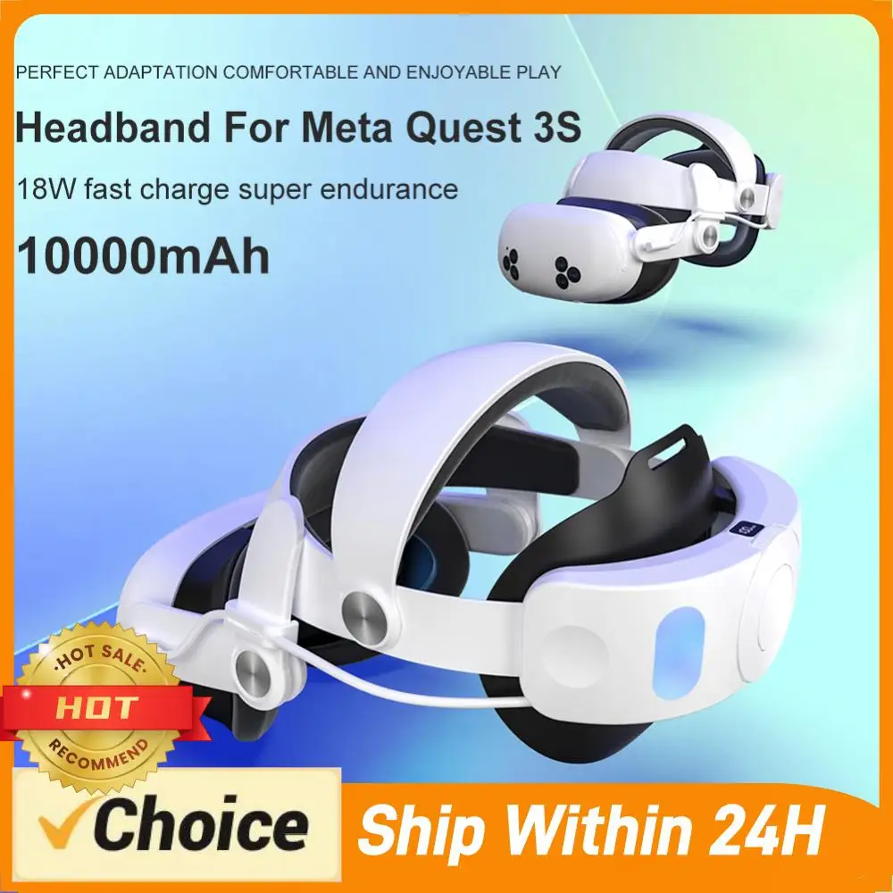 Head Strap with Battery Pack 10000mAh Adjustable Strap Comfort VR Strap Extend Playtime and Comfort for Meta Quest 3S VR Headset
Head Strap with Battery Pack 10000mAh Adjustable Strap Comfort VR Strap Extend Playtime and Comfort for Meta Quest 3S VR Headset