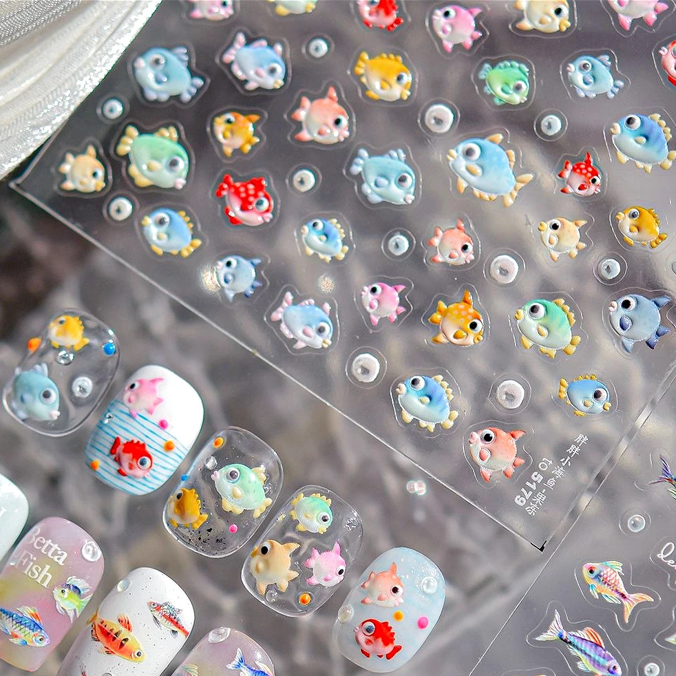 Cute Deep Sea Fish Carp Goldfish Colorful Tropical Fish Star Shell Conch Water Bubble Summer Beach Wave Nail Art Stickers Decals
Cute Deep Sea Fish Carp Goldfish Colorful Tropical Fish Star Shell Conch Water Bubble Summer Beach Wave Nail Art Stickers Decals