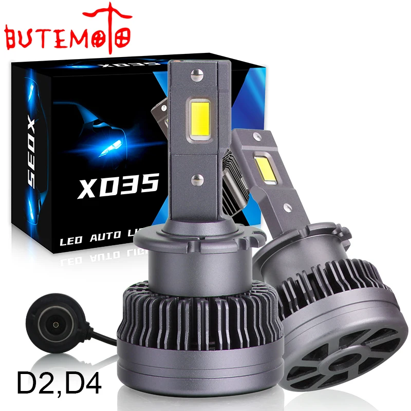 BUTEMOTO Car LED Headlight Bulb D2S D2R D4S D4R D2 D4 110W 30000LM CANBUS CSP Turbo 360 Lighting for Lens Projector HID ballast
BUTEMOTO Car LED Headlight Bulb D2S D2R D4S D4R D2 D4 110W 30000LM CANBUS CSP Turbo 360 Lighting for Lens Projector HID ballast