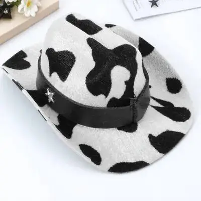 Pet Cowboy Hat Milk Pattern Adjustable Non-slip Dog Cat Headwear Photography Hat for Dogs Pink Cowgirl Kitten Puppy Party
Pet Cowboy Hat Milk Pattern Adjustable Non-slip Dog Cat Headwear Photography Hat for Dogs Pink Cowgirl Kitten Puppy Party