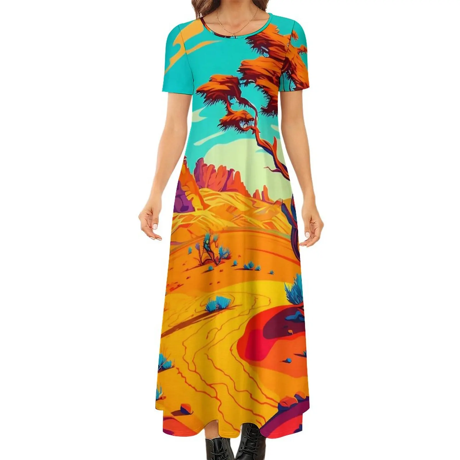Mojave Desert Dress Digital Art Elegant Maxi Dress Short Sleeve Aesthetic Bohemia Long Dresses Womens Print Oversized Clothing
Mojave Desert Dress Digital Art Elegant Maxi Dress Short Sleeve Aesthetic Bohemia Long Dresses Womens Print Oversized Clothing