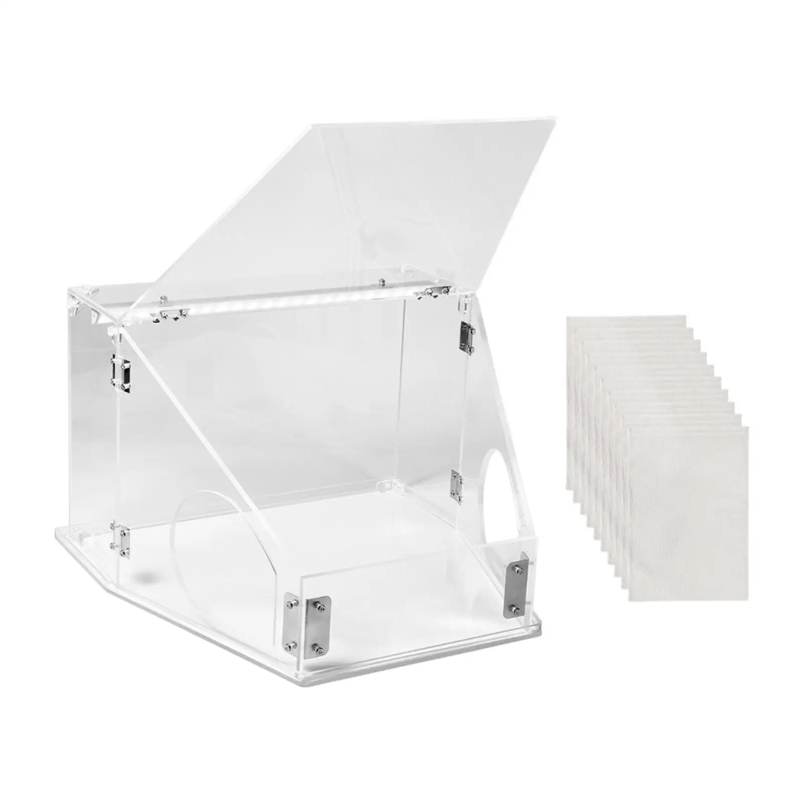 Acrylic Grinding Dust Box Portable Dust Case for Sanding Engraving Polishing
Acrylic Grinding Dust Box Portable Dust Case for Sanding Engraving Polishing