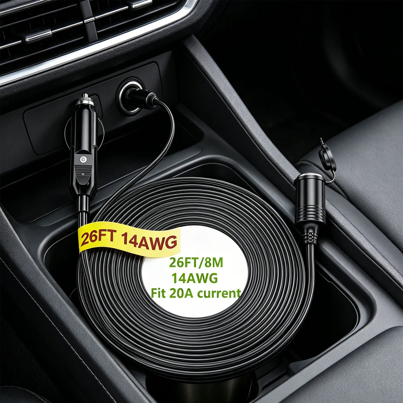14AWG/16AWG Car Splitter Charger Cable Socket Plug Auto Accessories 12V 24V 15A/20A Car Cigarette Lighter Extension Cord
14AWG/16AWG Car Splitter Charger Cable Socket Plug Auto Accessories 12V 24V 15A/20A Car Cigarette Lighter Extension Cord