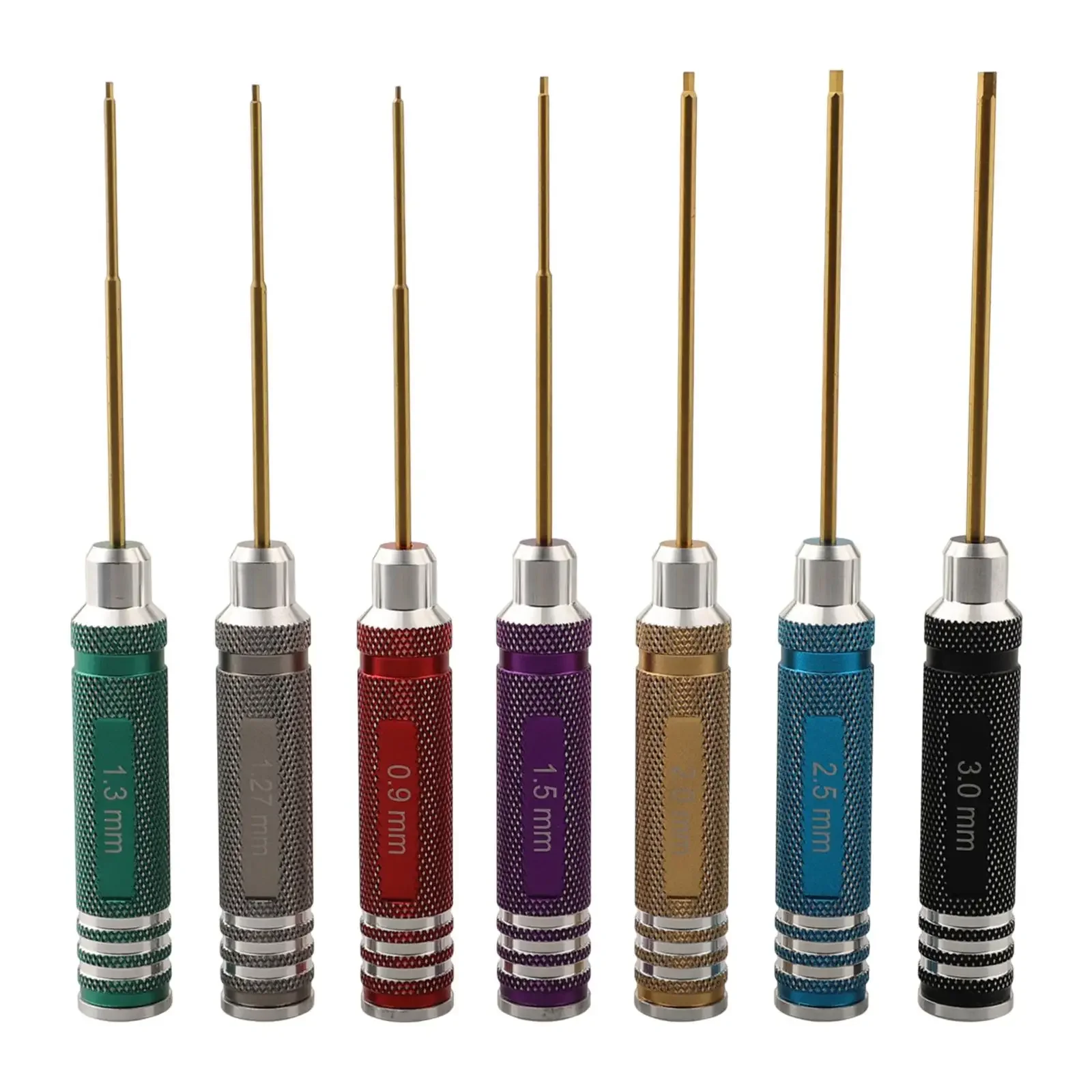 7Pcs RC Tools Hex Screw Driver Set 0.9/1.27/1.3/1.5/2.0/2.5/3.0mm Screwdriver For Helicopter Toys Colorful Hex Screwdriver
7Pcs RC Tools Hex Screw Driver Set 0.9/1.27/1.3/1.5/2.0/2.5/3.0mm Screwdriver For Helicopter Toys Colorful Hex Screwdriver