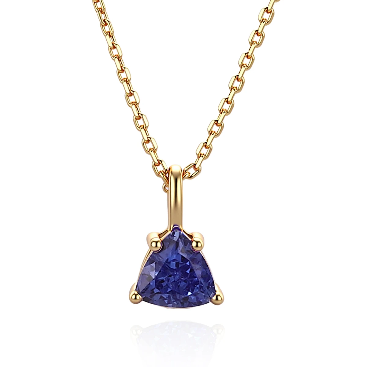 Provence 14K Solid Gold 1CT Triangle Lab-Grown Sapphire Pendant Necklace 4-Prong-Set Dainty Daily Wear Women Gift Jewelry
Provence 14K Solid Gold 1CT Triangle Lab-Grown Sapphire Pendant Necklace 4-Prong-Set Dainty Daily Wear Women Gift Jewelry