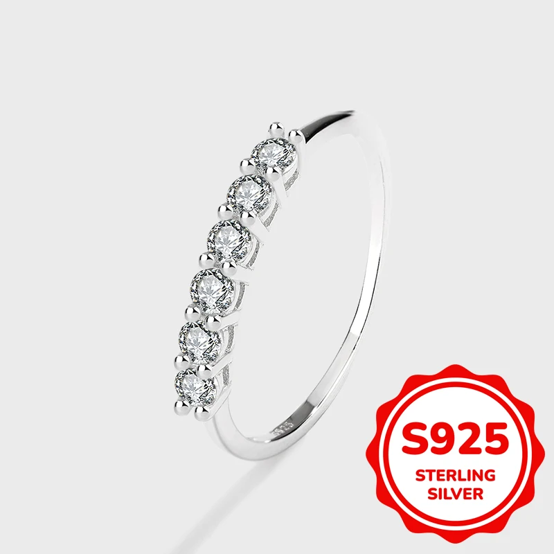 Simple S925 genuine sterling silver four-claw round couple ring for women men's Valentine's Day gift jewelry 
Simple S925 genuine sterling silver four-claw round couple ring for women men's Valentine's Day gift jewelry