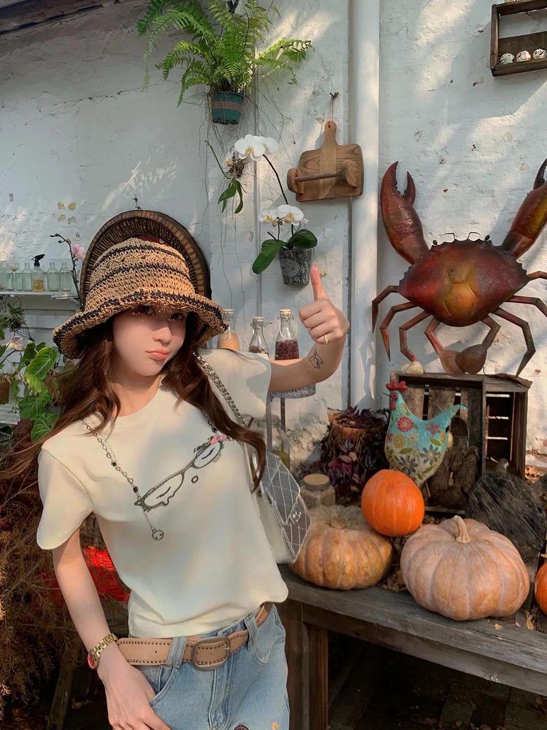 Spring Summer New Style Loose Fit Short Sleeve Women's T-shirt Xueke Color Eyeglass Light Yellow Casual Cotton Top
Spring Summer New Style Loose Fit Short Sleeve Women's T-shirt Xueke Color Eyeglass Light Yellow Casual Cotton Top