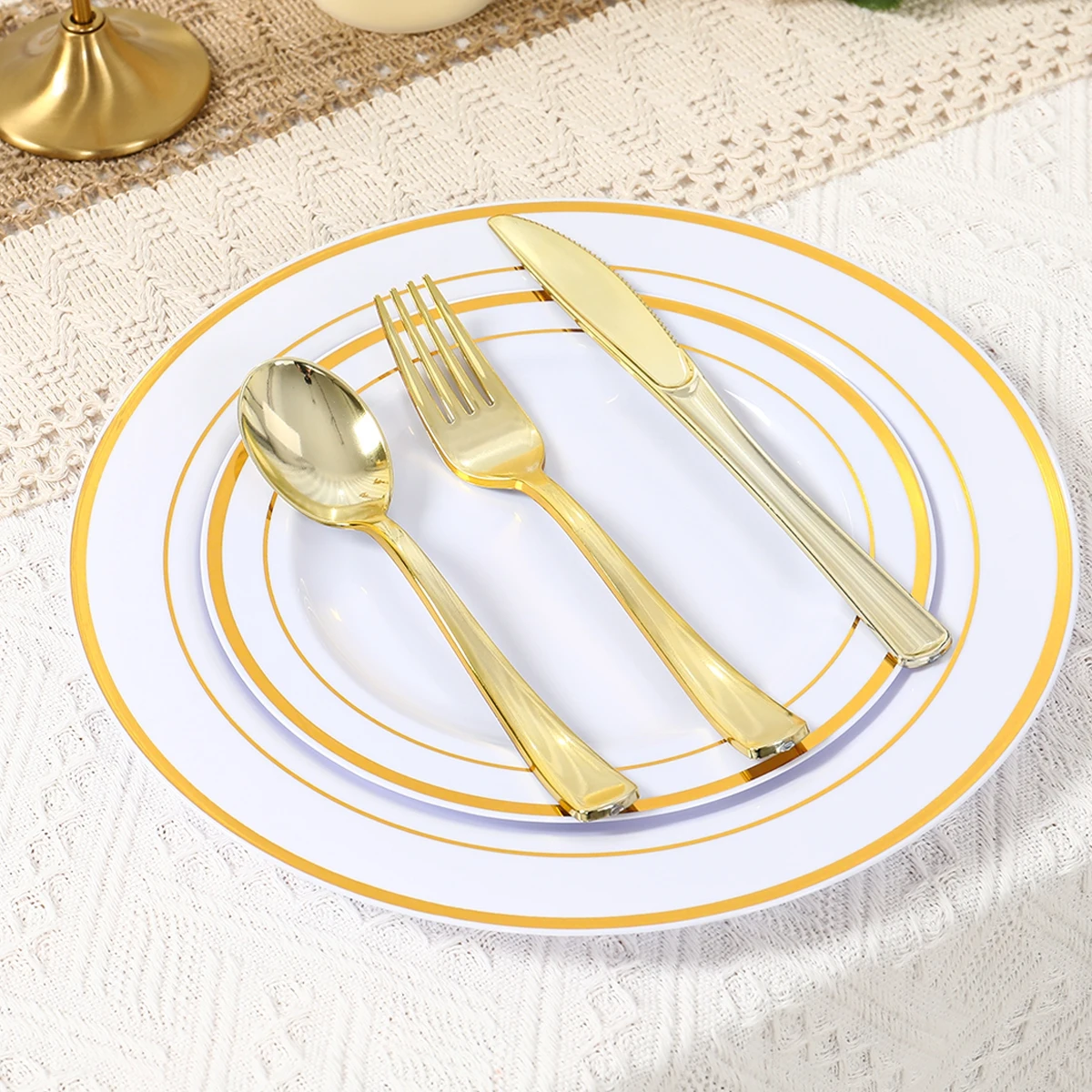 50 шт. золотые пластиковые тарелки в комплекте, 20 тарелок, 10 вилок, 10 ножей, 10 ложок, подходят для 10 гостей, идеально подходят для свадьбы, дня рождения
50 шт. золотые пластиковые тарелки в комплекте, 20 тарелок, 10 вилок, 10 ножей, 10 ложок, подходят для 10 гостей, идеально подходят для свадьбы, дня рождения