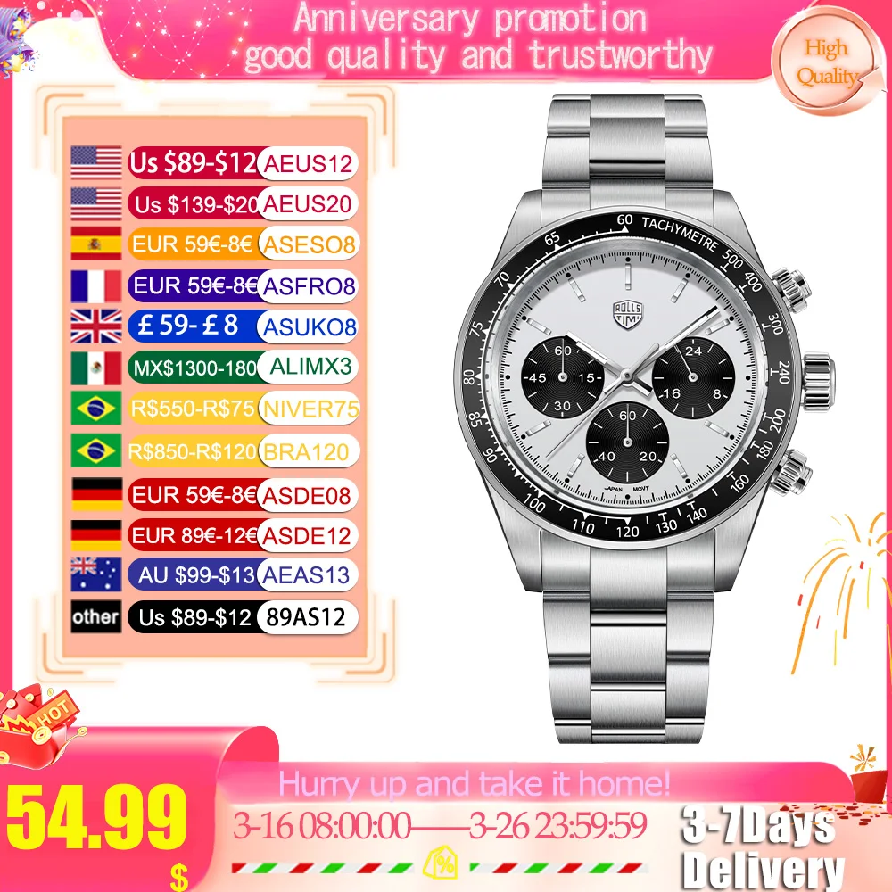 2024 NEW RollsTimi Mens Quattz Watch Stainless steel Japan TMI NH35 Automatic Movt Watch for Man Waterproof Relogios Masculinos
2024 NEW RollsTimi Mens Quattz Watch Stainless steel Japan TMI NH35 Automatic Movt Watch for Man Waterproof Relogios Masculinos
