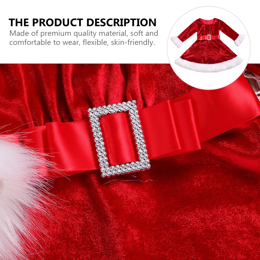 Christmas Red Dress White Furry Edge Belt Girls Size 120cm Kids Party Dresses Long Sleeve Costume Festival Wear
Christmas Red Dress White Furry Edge Belt Girls Size 120cm Kids Party Dresses Long Sleeve Costume Festival Wear