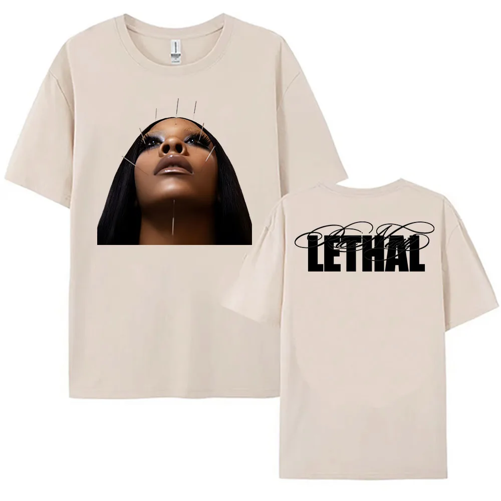 LETHAL Album 2025 New Tshirts Rico Nasty Singer Printing T-shirt Short Sleeve Cotton O-neck T Shirt Unisex Streetwear Women Tees
LETHAL Album 2025 New Tshirts Rico Nasty Singer Printing T-shirt Short Sleeve Cotton O-neck T Shirt Unisex Streetwear Women Tees