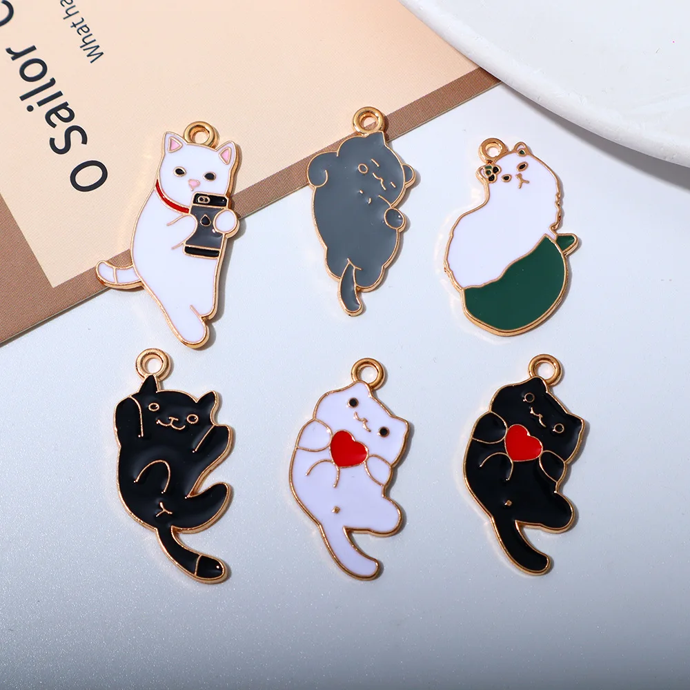 10pcs Golden Alloy Enamel Mini Cat Charms for Necklace Earrings DIY crafts Jewelry make Accessories
10pcs Golden Alloy Enamel Mini Cat Charms for Necklace Earrings DIY crafts Jewelry make Accessories