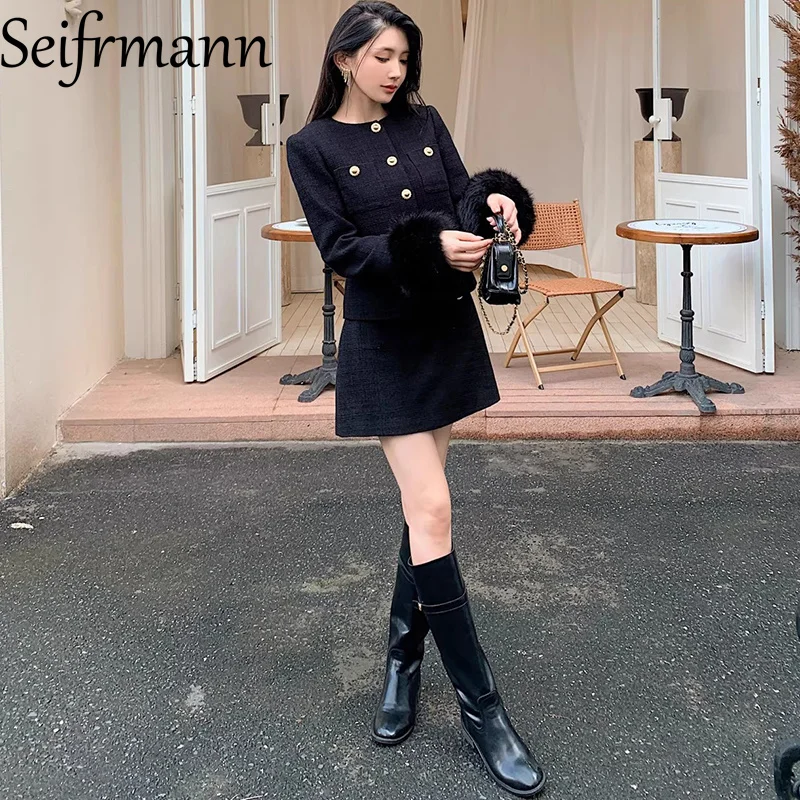 Seifrmann 2026 Spring Women's New Fashion Round Neck Long Sleeve Single breasted Coat+Half Skirt Two piece Set
Seifrmann 2026 Spring Women's New Fashion Round Neck Long Sleeve Single breasted Coat+Half Skirt Two piece Set