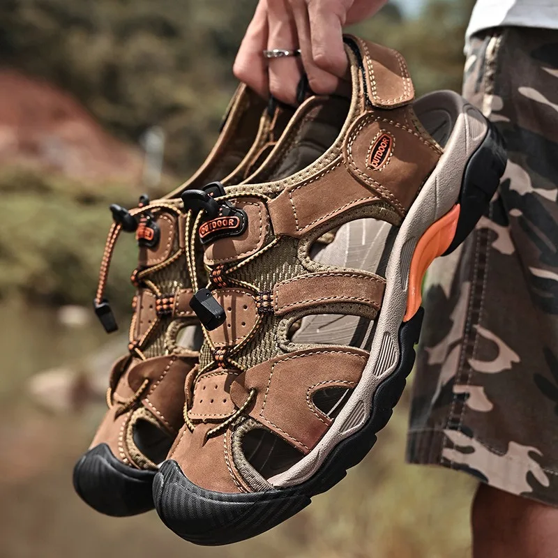 Man’s Outdoor Sandals breathable comfort summer beach Muller anti slip Wading shoes youth casual sports fashion Hollow shoes
Man’s Outdoor Sandals breathable comfort summer beach Muller anti slip Wading shoes youth casual sports fashion Hollow shoes