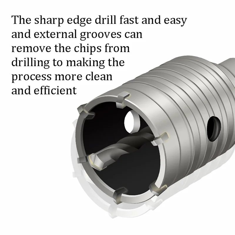 AT48-1Set 2 1/2 Inch Concrete Hole Saw With 220Mm SDS Plus Shank, 65Mm Wall Hole Saw Drill Bit For Cement Brick Stone Wall
AT48-1Set 2 1/2 Inch Concrete Hole Saw With 220Mm SDS Plus Shank, 65Mm Wall Hole Saw Drill Bit For Cement Brick Stone Wall