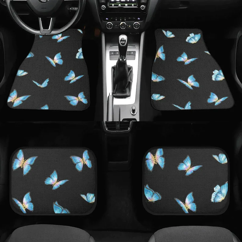 Back and Front Car Floor Mats With a Butterfly Print, Universal Butterfly Car Mats
Back and Front Car Floor Mats With a Butterfly Print, Universal Butterfly Car Mats