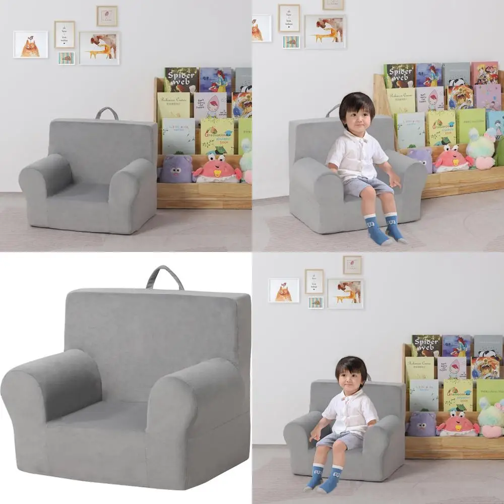 Gray Velvet Toddler Sofa Chair, Comfortable and Durable for Kids
Gray Velvet Toddler Sofa Chair, Comfortable and Durable for Kids