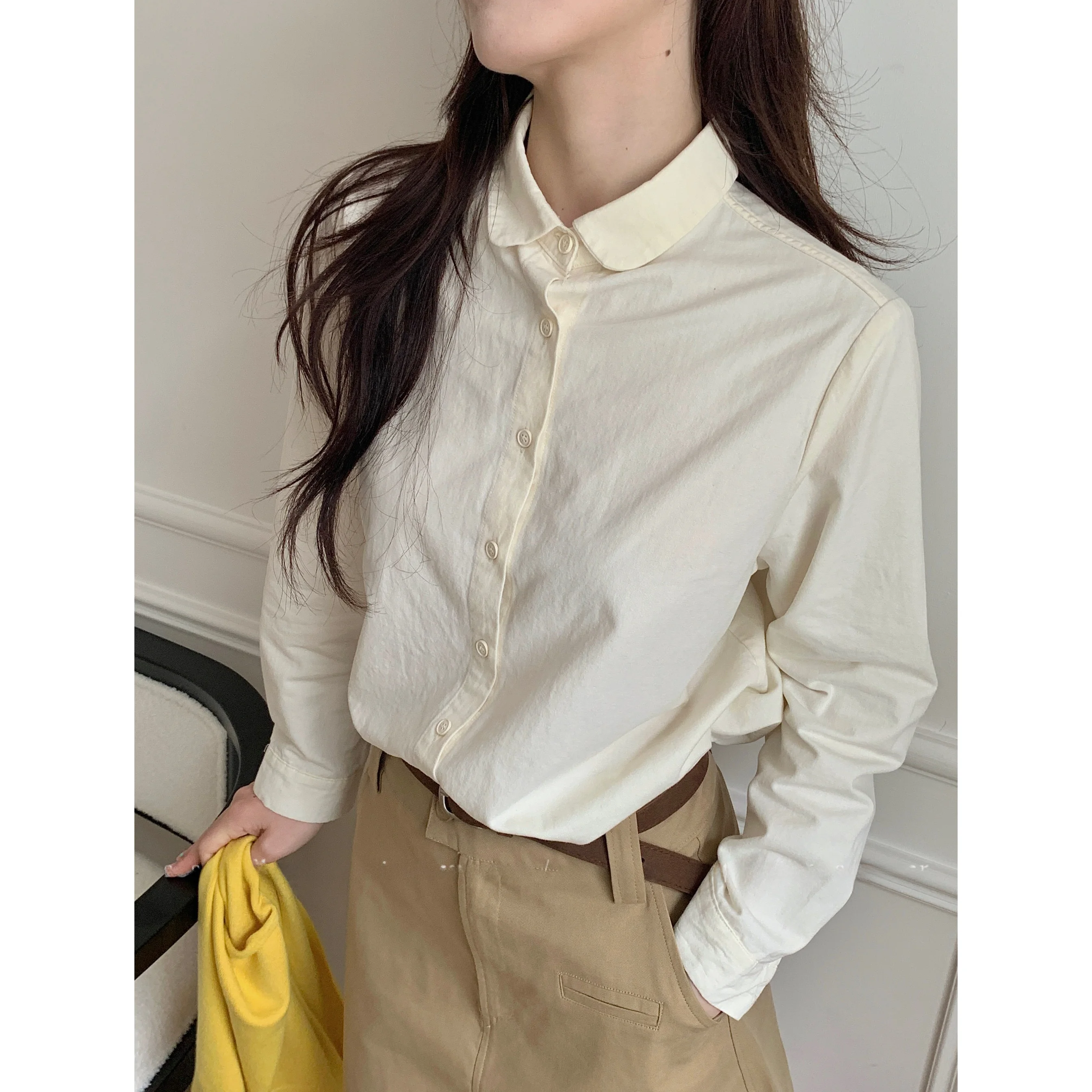 Женская базовая свободная повседневная майка из хлопкового фланеля Sosomall, японский стиль, простой дизайн, бежевый цвет
Женская базовая свободная повседневная майка из хлопкового фланеля Sosomall, японский стиль, простой дизайн, бежевый цвет