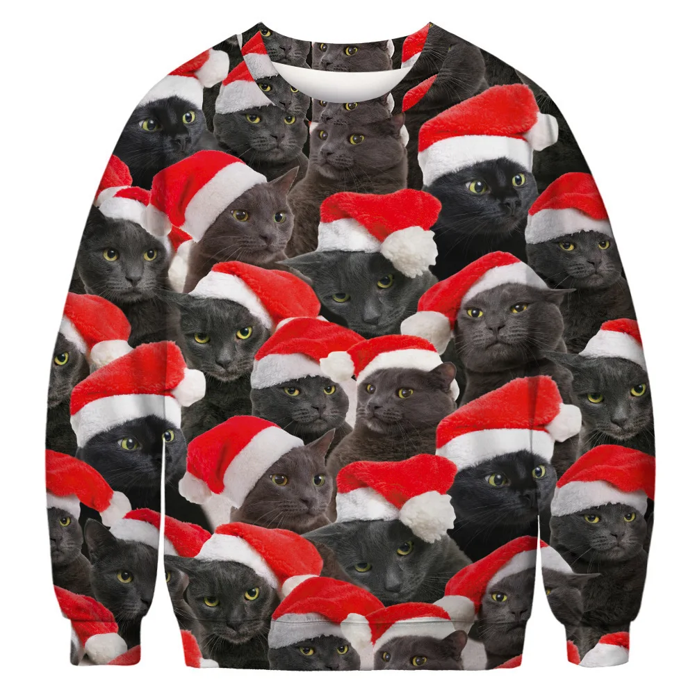 Men's Christmas Edition Sweatshirt 3D Funny Cat Print Premium Thin Crew Neck Loose Comfort Winter Wear
Men's Christmas Edition Sweatshirt 3D Funny Cat Print Premium Thin Crew Neck Loose Comfort Winter Wear