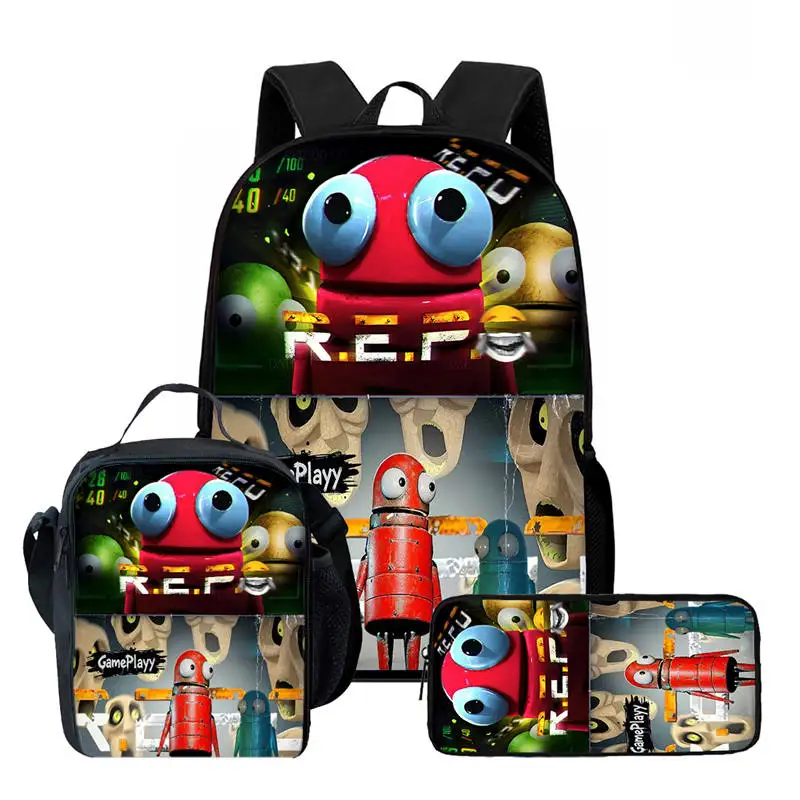 3-Piece Set of R.E.P.O Student Schoolbags, Meal Bags, Pencil Cases, Kidsren's Fashion Backpacks, Boys and Girls Cartoon Backpack
3-Piece Set of R.E.P.O Student Schoolbags, Meal Bags, Pencil Cases, Kidsren's Fashion Backpacks, Boys and Girls Cartoon Backpack