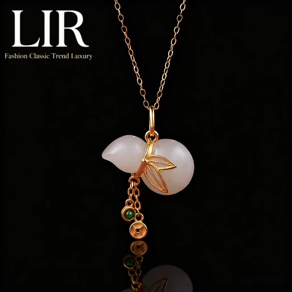 S925 Silver Necklace: Natural Hetian Jade "Gourd Ruyi" Tassel Pendant | Trendy Luck - Boosting + Jewelry Cert
S925 Silver Necklace: Natural Hetian Jade "Gourd Ruyi" Tassel Pendant | Trendy Luck - Boosting + Jewelry Cert