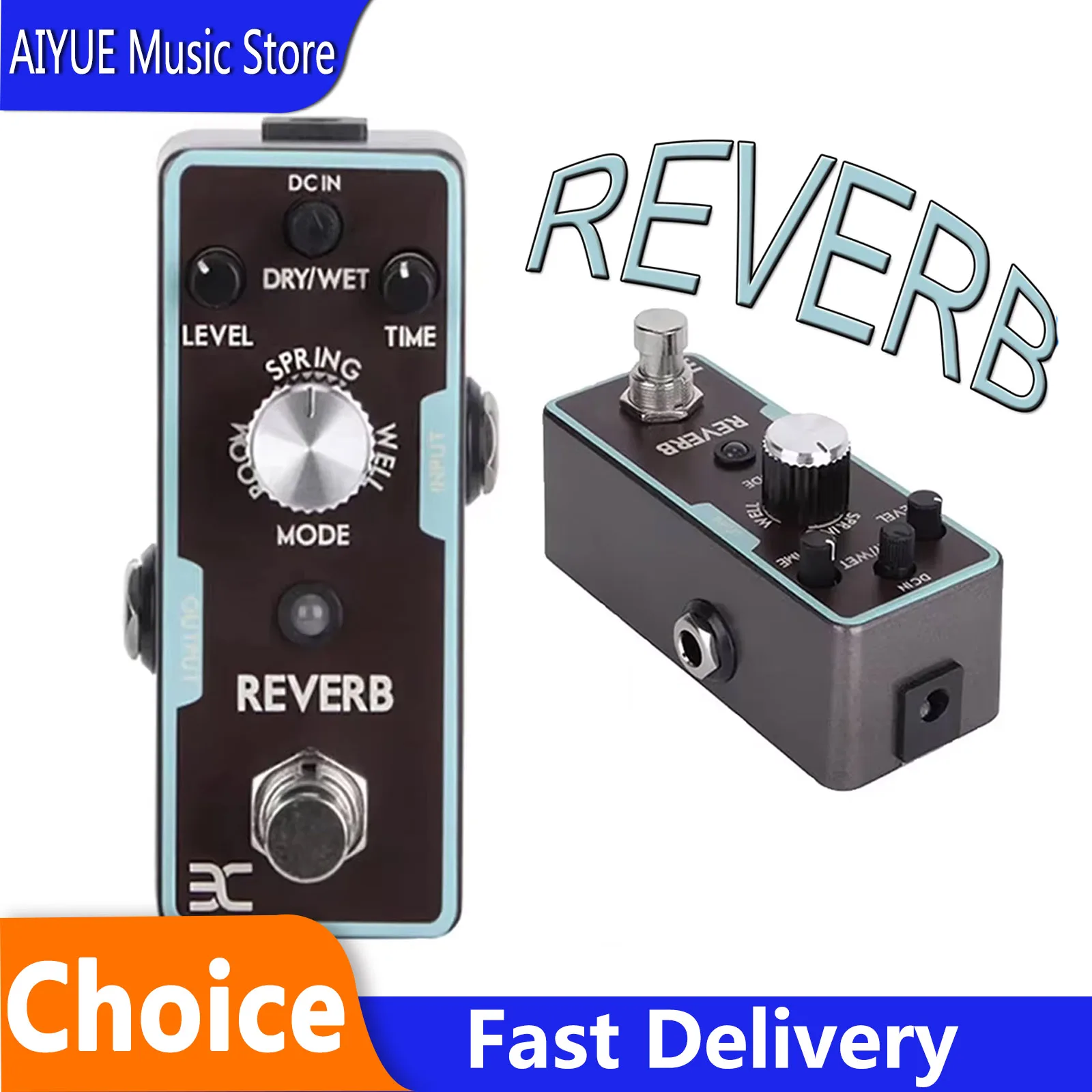 ENO Reverb Guitar Effects Pedal Spring/Hall/Deep Well WET/DRY Adjustable 3 Reverb Tones Pedal Electric Guitar Accessories Parts
ENO Reverb Guitar Effects Pedal Spring/Hall/Deep Well WET/DRY Adjustable 3 Reverb Tones Pedal Electric Guitar Accessories Parts