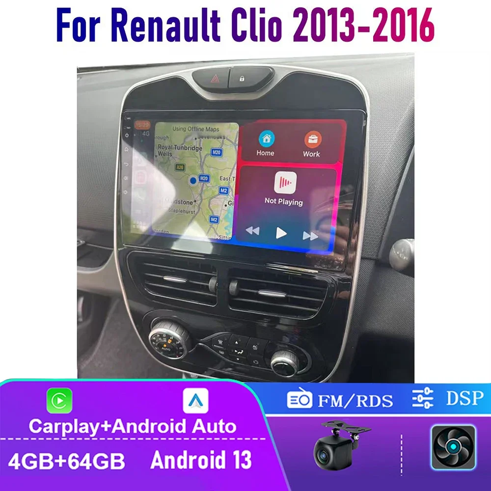 9'' 4+64GB Wireless Car Stereo Radio FM AM GPS Navi Head Unit For Renault Clio 2013-2016 Apple Carplay Android Auto
9'' 4+64GB Wireless Car Stereo Radio FM AM GPS Navi Head Unit For Renault Clio 2013-2016 Apple Carplay Android Auto