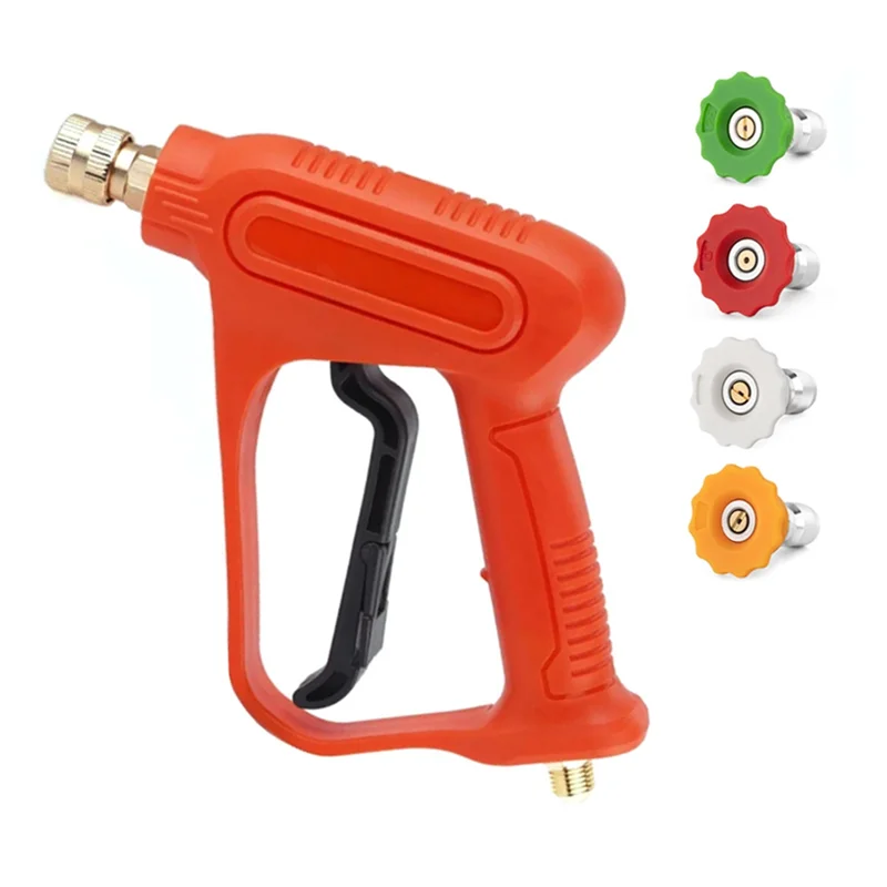Pressure Washer Attachments With Swivel Pressure Washer Handle With M22-15Mm Adapter & 4 Quick Connect Nozzles
Pressure Washer Attachments With Swivel Pressure Washer Handle With M22-15Mm Adapter & 4 Quick Connect Nozzles