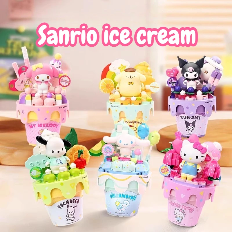 Kawaii Sanrio Ice Cream Dessert New Building Block Toy Pochacco Ornament Puzzle Assembling Kuromi Model Anime Diy Girl Gift
Kawaii Sanrio Ice Cream Dessert New Building Block Toy Pochacco Ornament Puzzle Assembling Kuromi Model Anime Diy Girl Gift